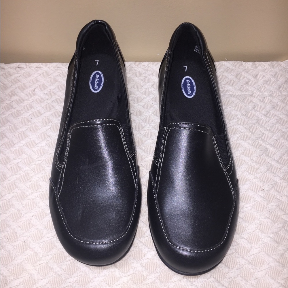 Dr. Scholls Womens Loafers Shoes 7 Black Leather